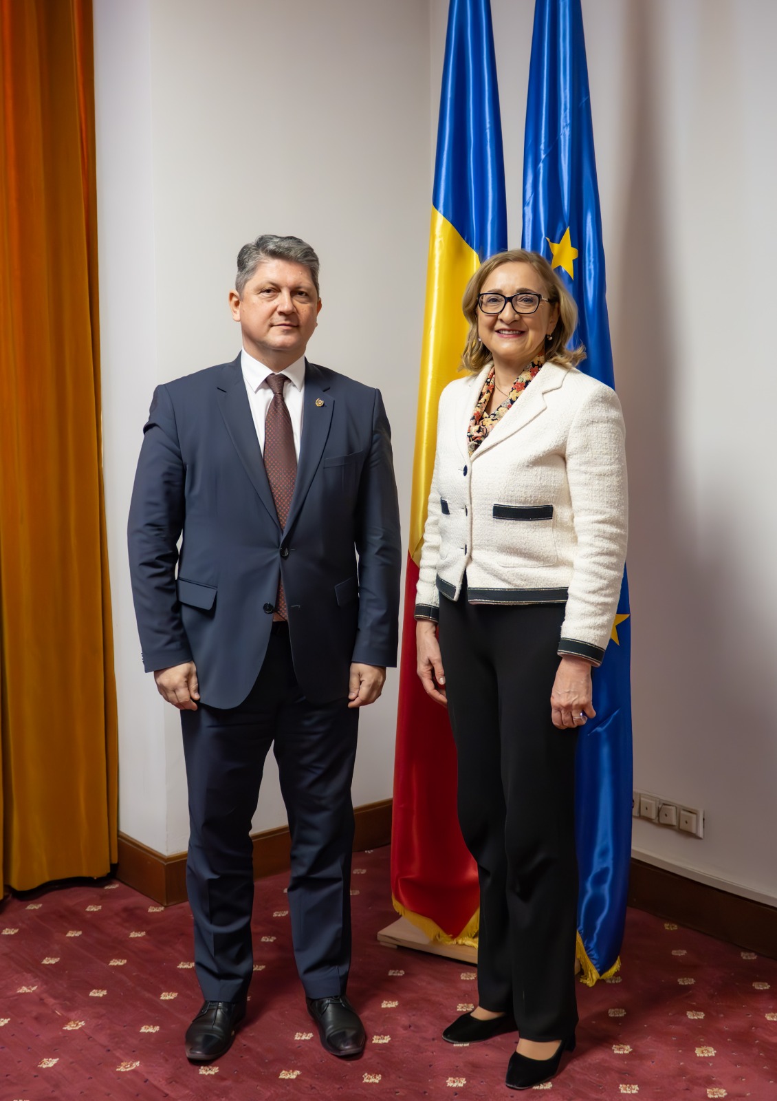 Întrevederea președintelui Comisiei pentru politică externă din Senatul României, Titus Corlățean, cu ambasadorul Georgiei la București, Tamar Beruchashvili